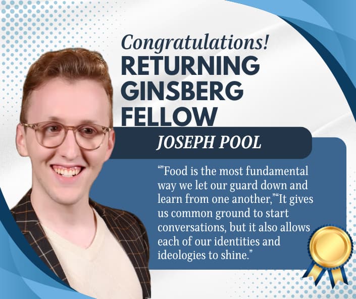 Joseph Pool Returning Ginsberg Fellow
